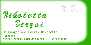 nikoletta derzsi business card